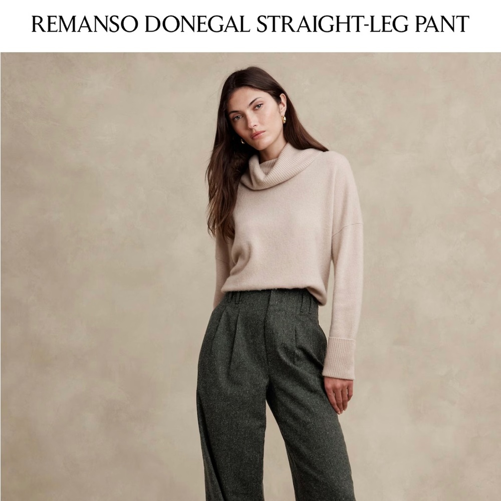 Banana Republic Tweed Straight Leg Pants